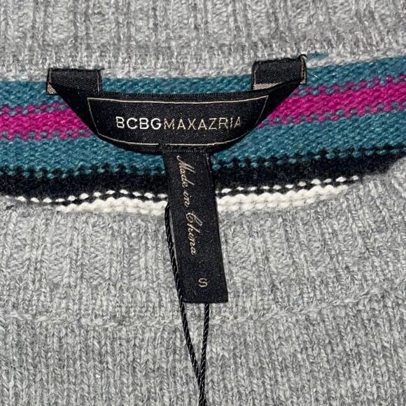 BCBGMAXAZRIA Cropped Oversized Sweater Size Small Merino Wool Blend NWT - Picture 4 of 4